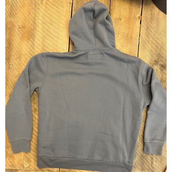 Hollister Hoodie Men XS Blue-Gray Pullover Fleece Logo Sweatshirt - Picture 4 of 7